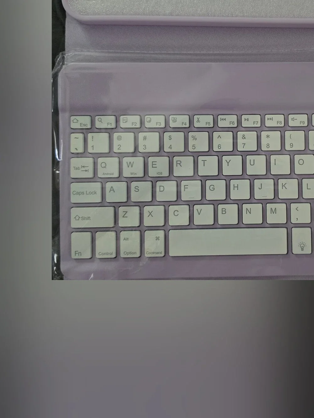Compact Lavender Bluetooth Keyboard Case for Tablet
